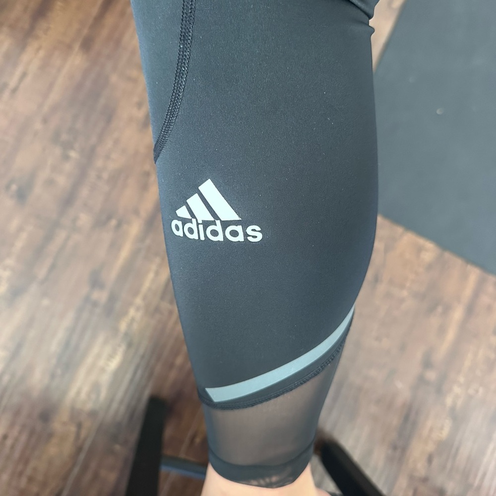 Adidas Black Aeroready Primeblue Leggings with point see through